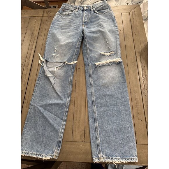 RE/DONE Originals 90s Comfy Jeans Sunfaded Destroy Size 26 - Picture 2 of 4